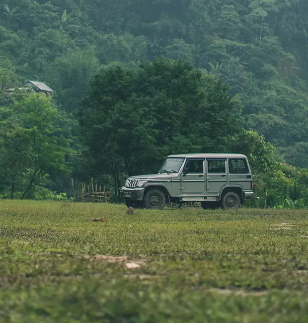 Open jeep on a holiday safari tour